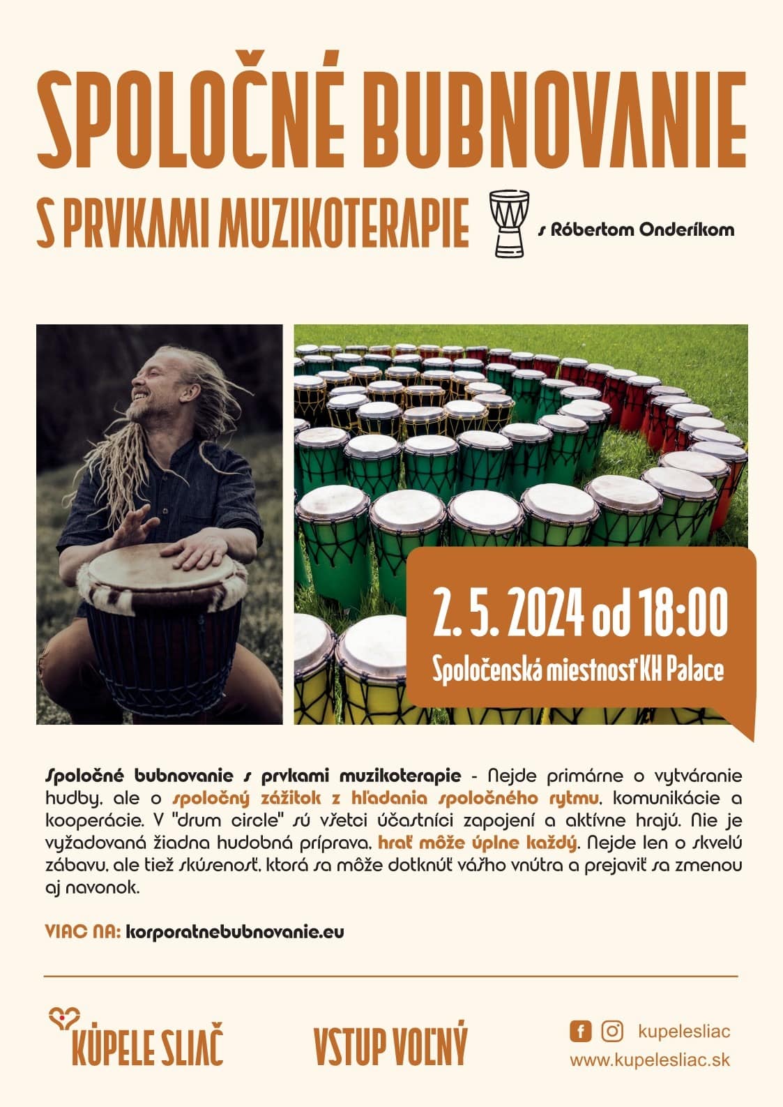 SPOLOČNÉ BUBNOVANIE S PRVKAMI MUZIKOTERAPIE