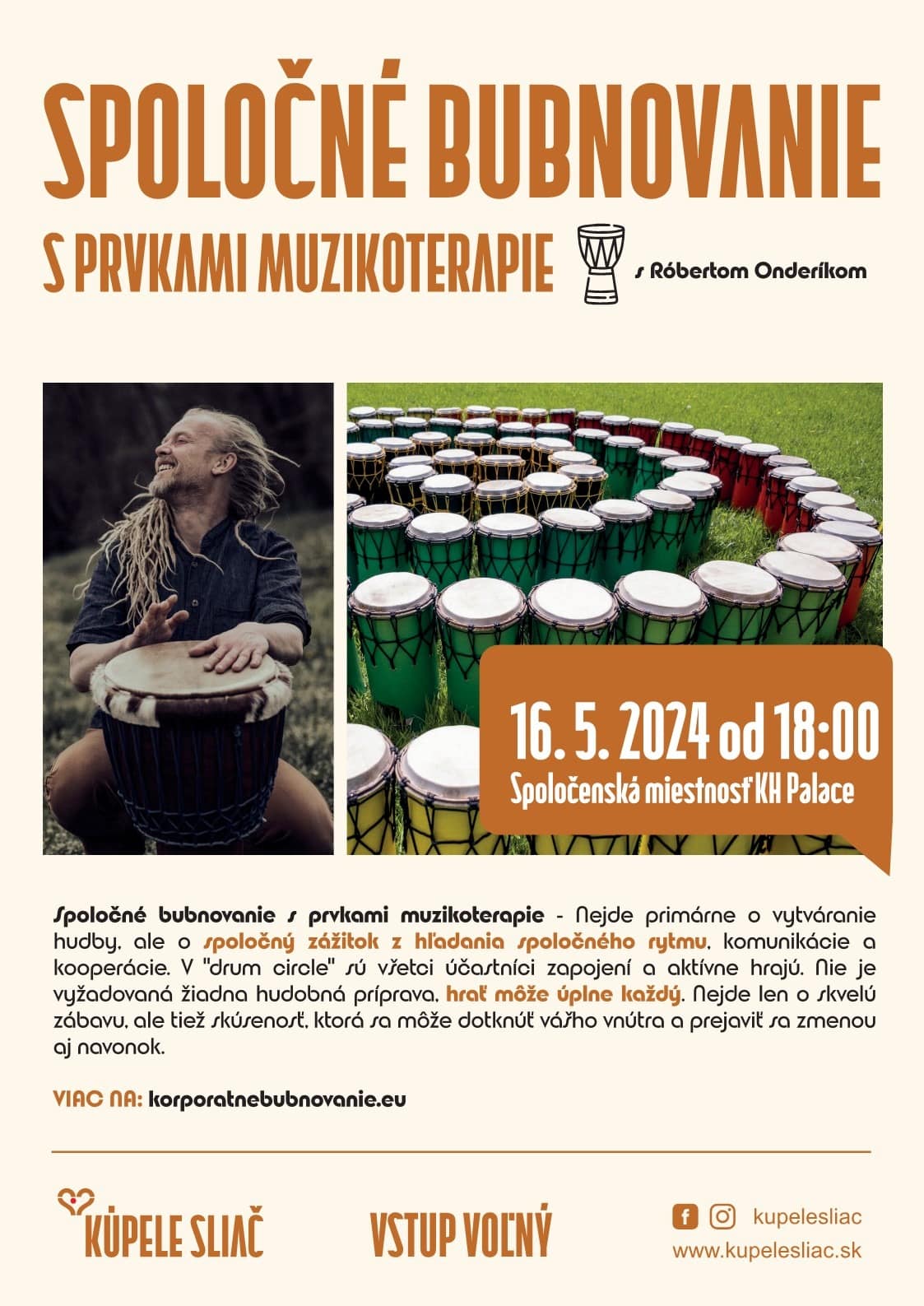 SPOLOČNÉ BUBNOVANIE S PRVKAMI MUZIKOTERAPIE