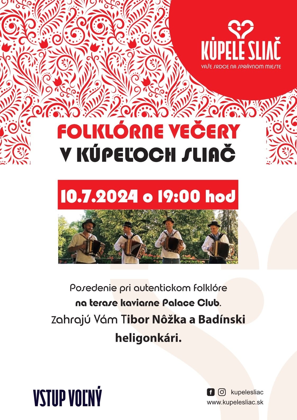 Folklórne večery v Kúpeľoch Sliač