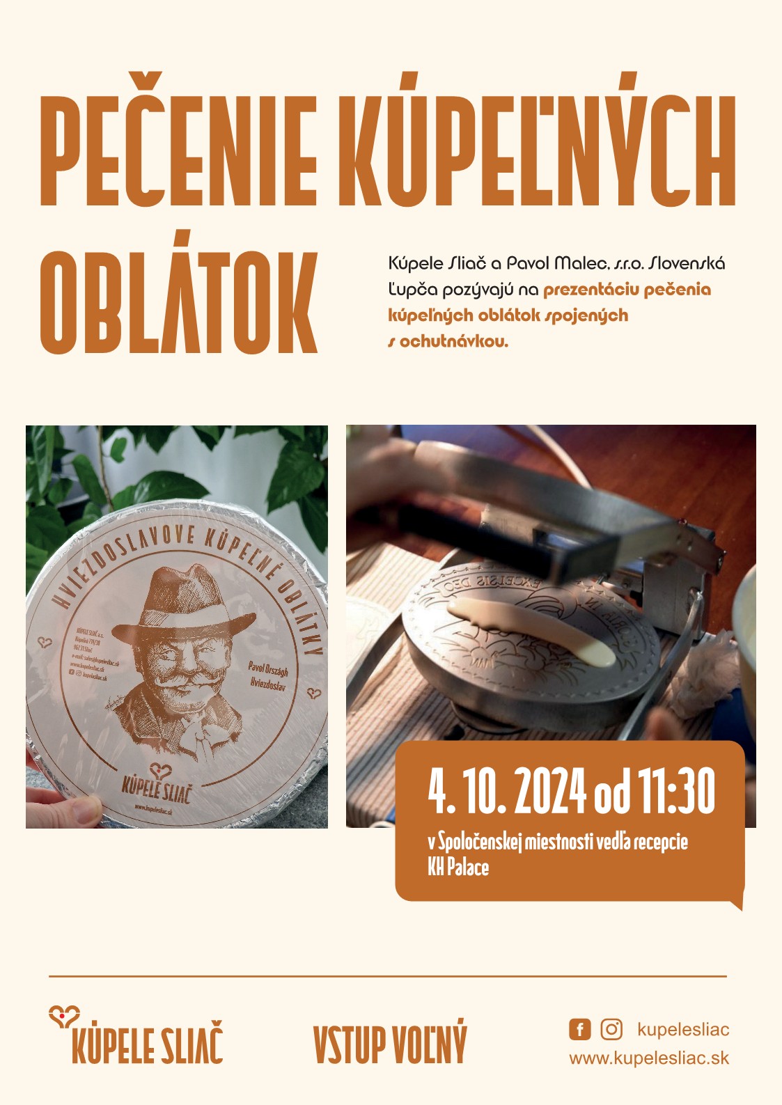 Pečenie kúpeľných oblátok